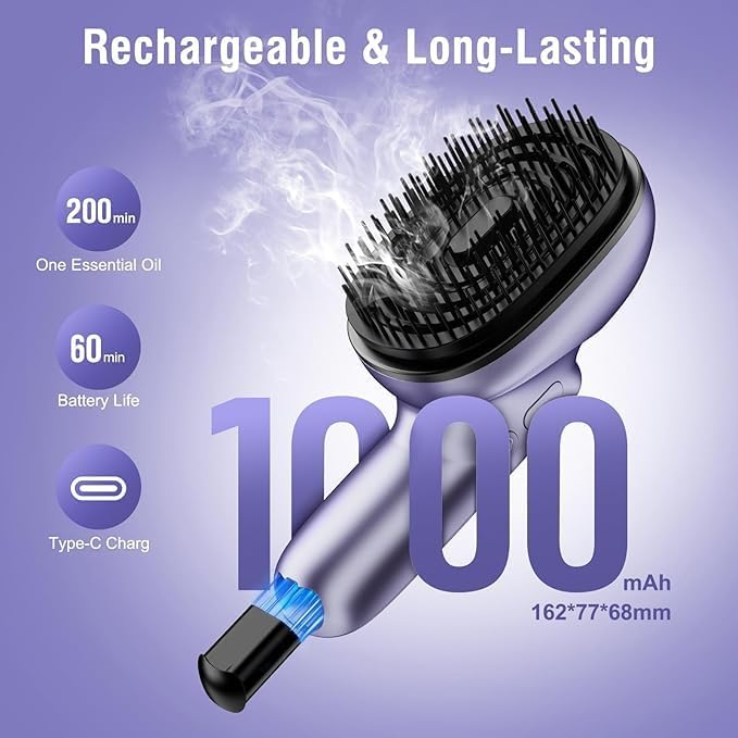 Electric Massage Comb Tool With Infrared Ionic Hair Straightener & Scalp Care Comb Home Use