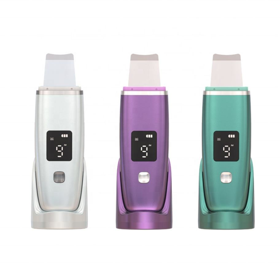 Personal Beauty Device Stainless Steel Ultrasonic Skin Exfoliator and Body Skin Scrubber 