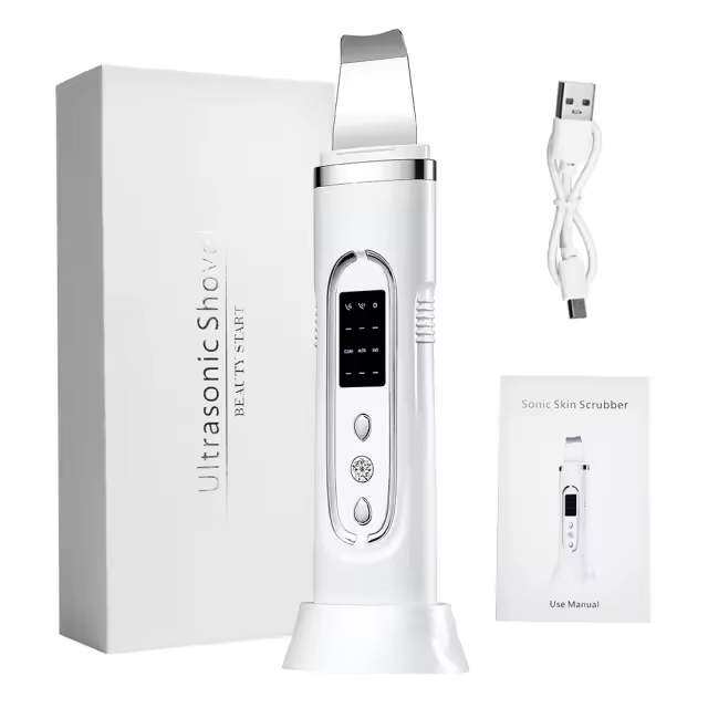Home Use Facial Sonic Skin Care Tool Blackhead Remover Cleaner Ion Skin Scrubber